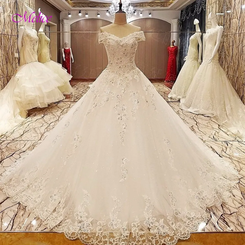 Свадебное платье без бретелек Fmogl Vestido de Noiva кружевное ТРАПЕЦИЕВИДНОЕ ПЛАТЬЕ с
