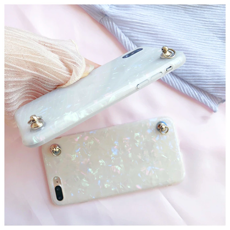 Роскошная оболочка с узором диагональная цепь чехол для iphone X XR XS Max Модный