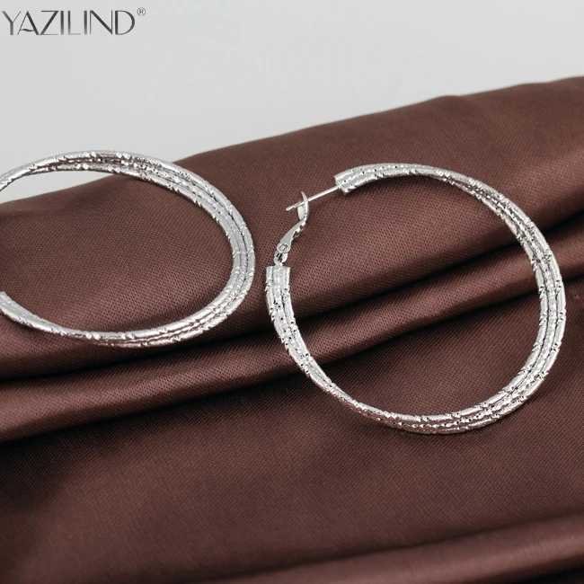 Большой круглый Серьги Баскетбол жены Мода серебро Цвет Модные украшения