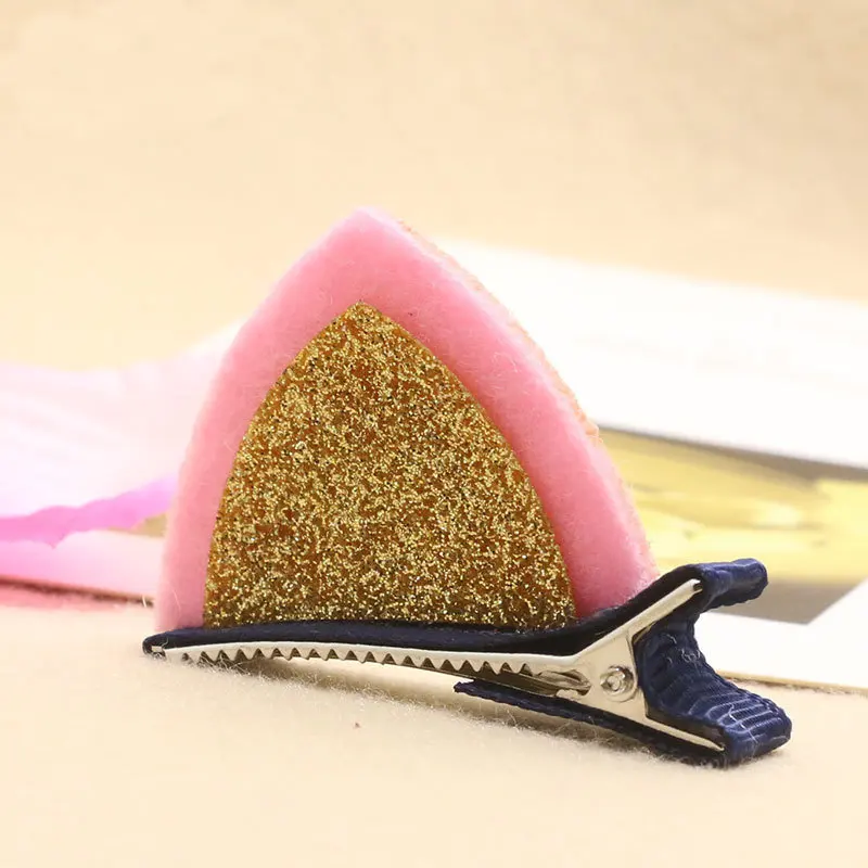 1 piece Golden Новинка; модная распродажа; 1 шт.; 6 цветов; заколка для девочек с милыми кошачьими ушками; милый головной убор; аксессуары для волос; не 1 пара - Цвет: 1 piece Golden