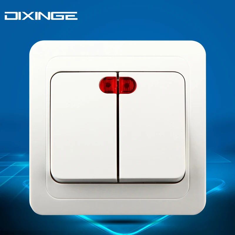 Dixinge переключатель гнездо два pisition коммутатор (с лампой) panelswitch 250 В 10A домашнего