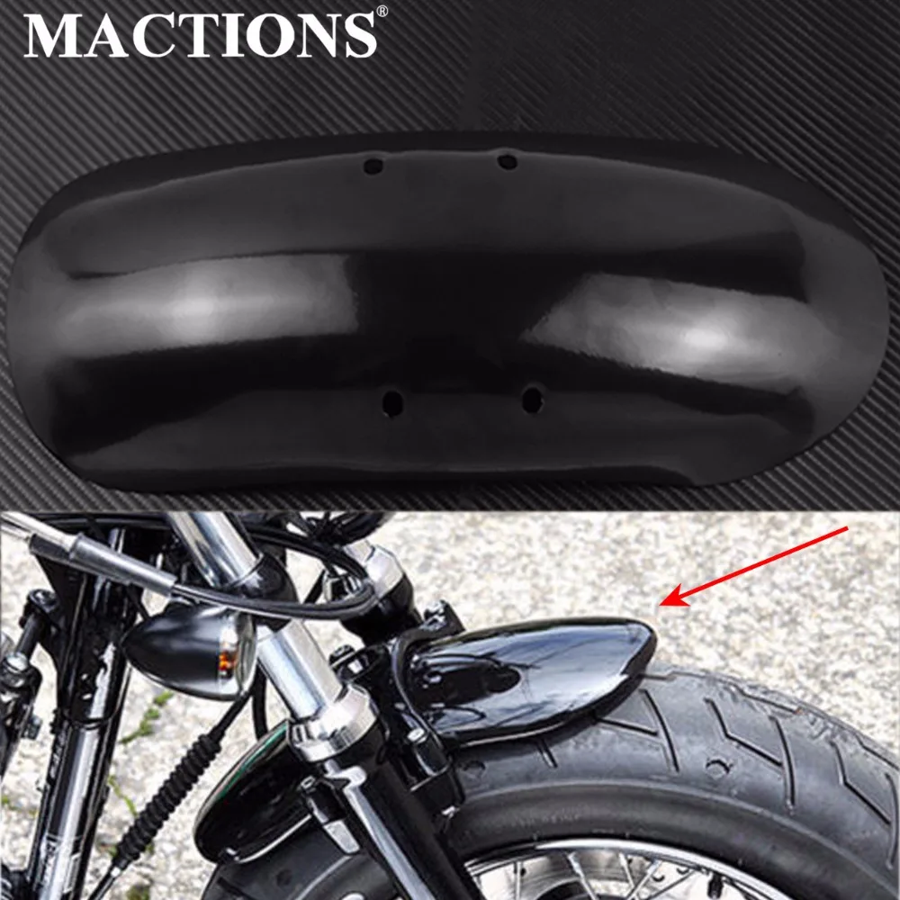 Короткое переднее крыло мотоцикла обтекатель брызговика черный для Harley Sportster Forty