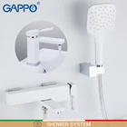 GAPPO Душевая система латунный водопроводный кран Хромированный и белый смеситель для ванны смеситель для водопада смесители для душа Душевая система для ванны