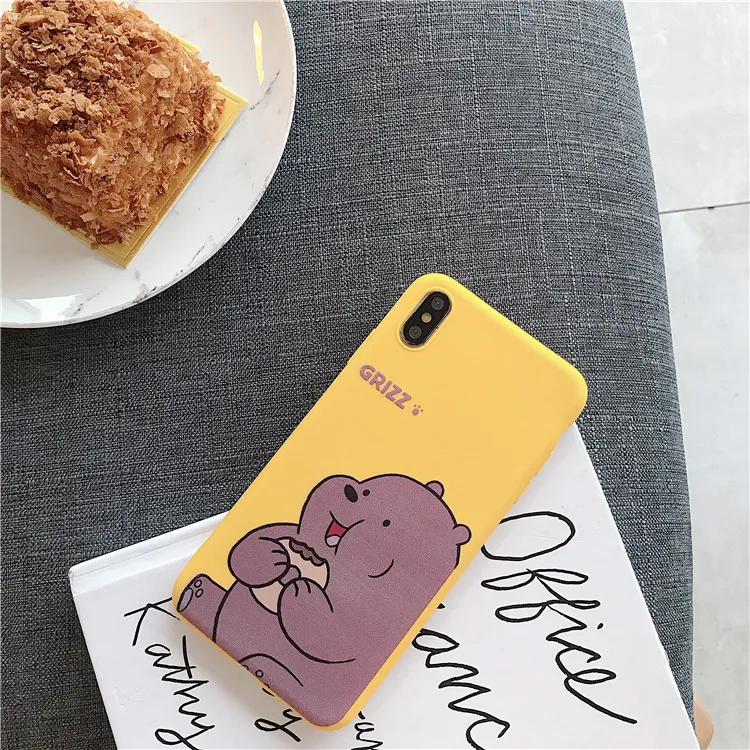 WTSZKL Чехол для мобильного телефона с мультяшным медведем Apple IPhone X XS Max XR 6 S 7 8 Plus