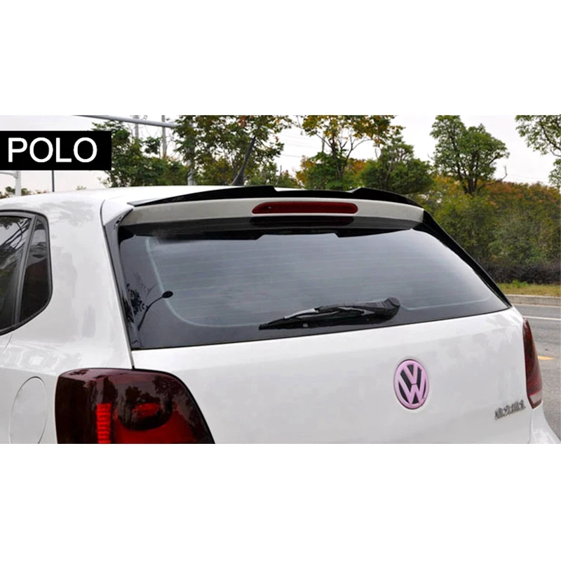 Спойлер для Polo высококачественный задний яркий черный спойлер из АБС пластика