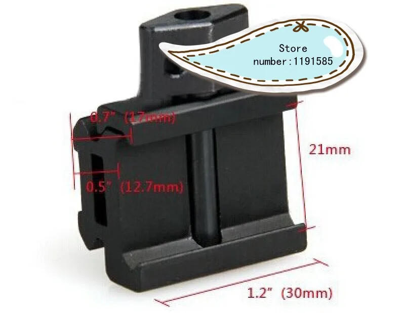 

New Arrival Short Low-Profile 0.5" Riser Mount scope mount fits 20mm rail for rifle scope