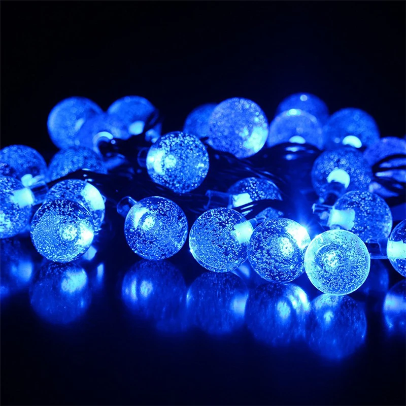 NEW 20/30/50 LED Crystal ball LED Solar Lamp Power LED String Fairy Lights Solar Garlands Garden Christmas Decor For Outdoor
