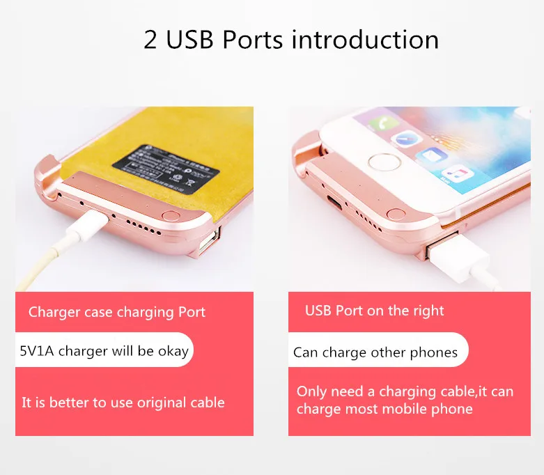 Backup Power bank External Charger Cover Battery Case for iphone 6 6s 5.5 inch | Электроника