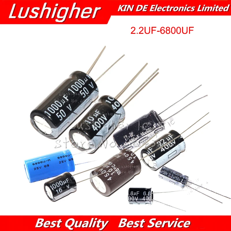 10 шт. 400V10UF 10*17 мм 2 мкФ 6800 400V 16V 1500 с алюминиевой крышкой 50В 2200 160V 100 450V Алюминий
