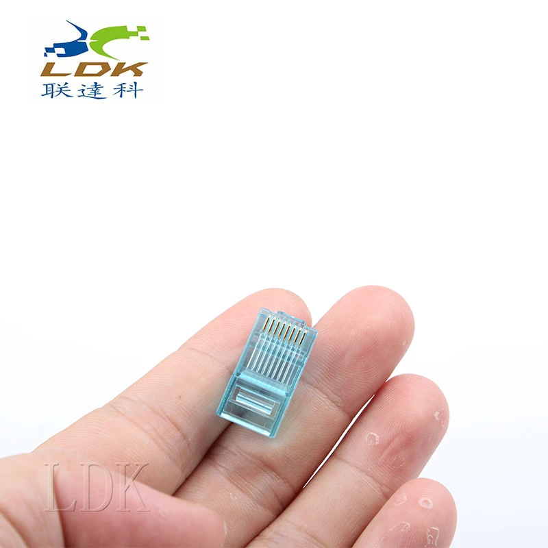 Сетевой кабель Кристалл глава RJ45 разъем Чистая медь сетевой супер 5 Тип синий с