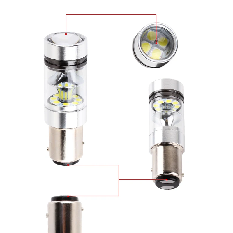 1 шт. светодиодный фонарь BAY15D высокой мощности 1157 20SMD P21/5 Вт автомобильная фара для