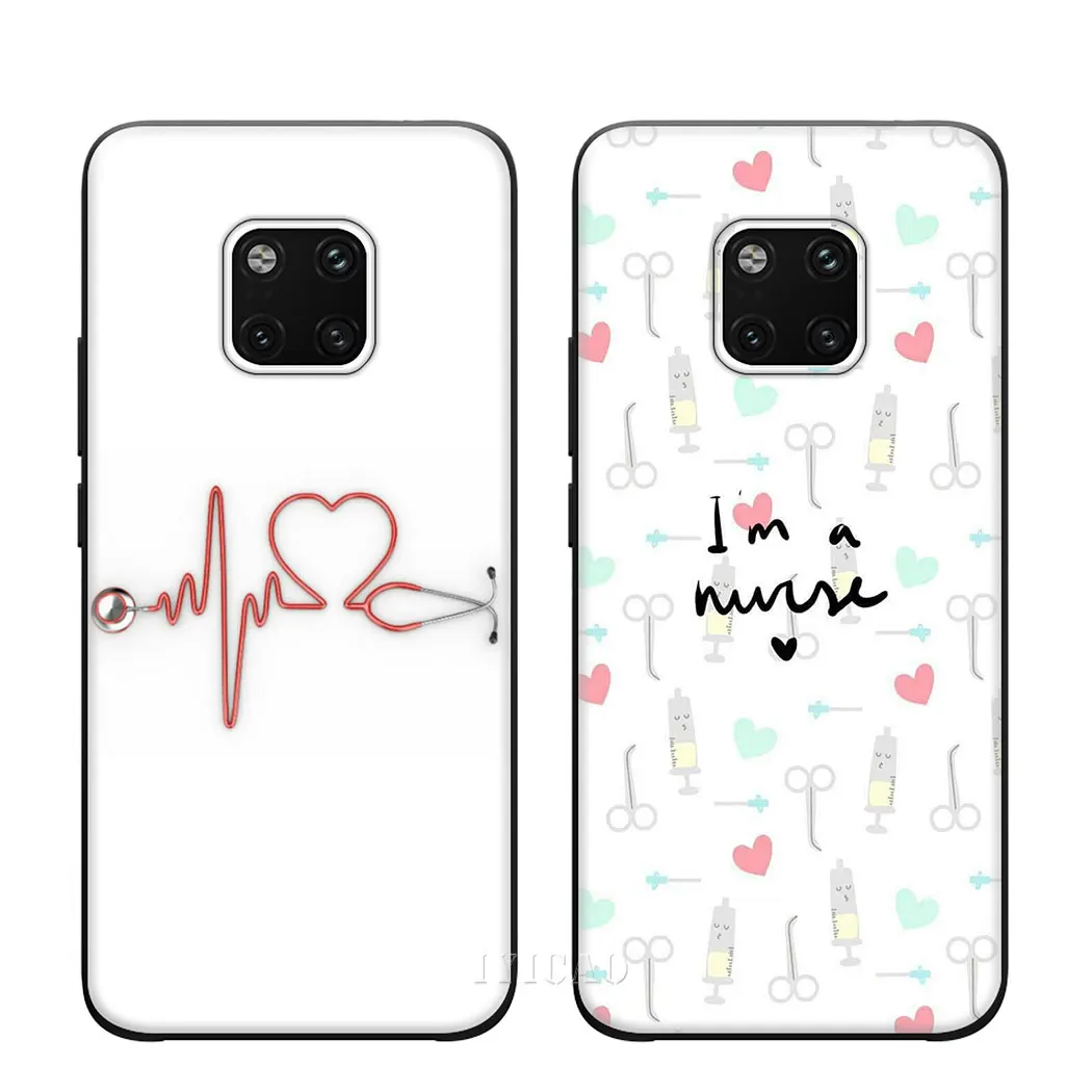 IYICAO Nurse Medicine Health Heart Soft Phone Case for Huawei Mate 10 20 Lite Pro Nova 2i 3 3i 4 Cover |