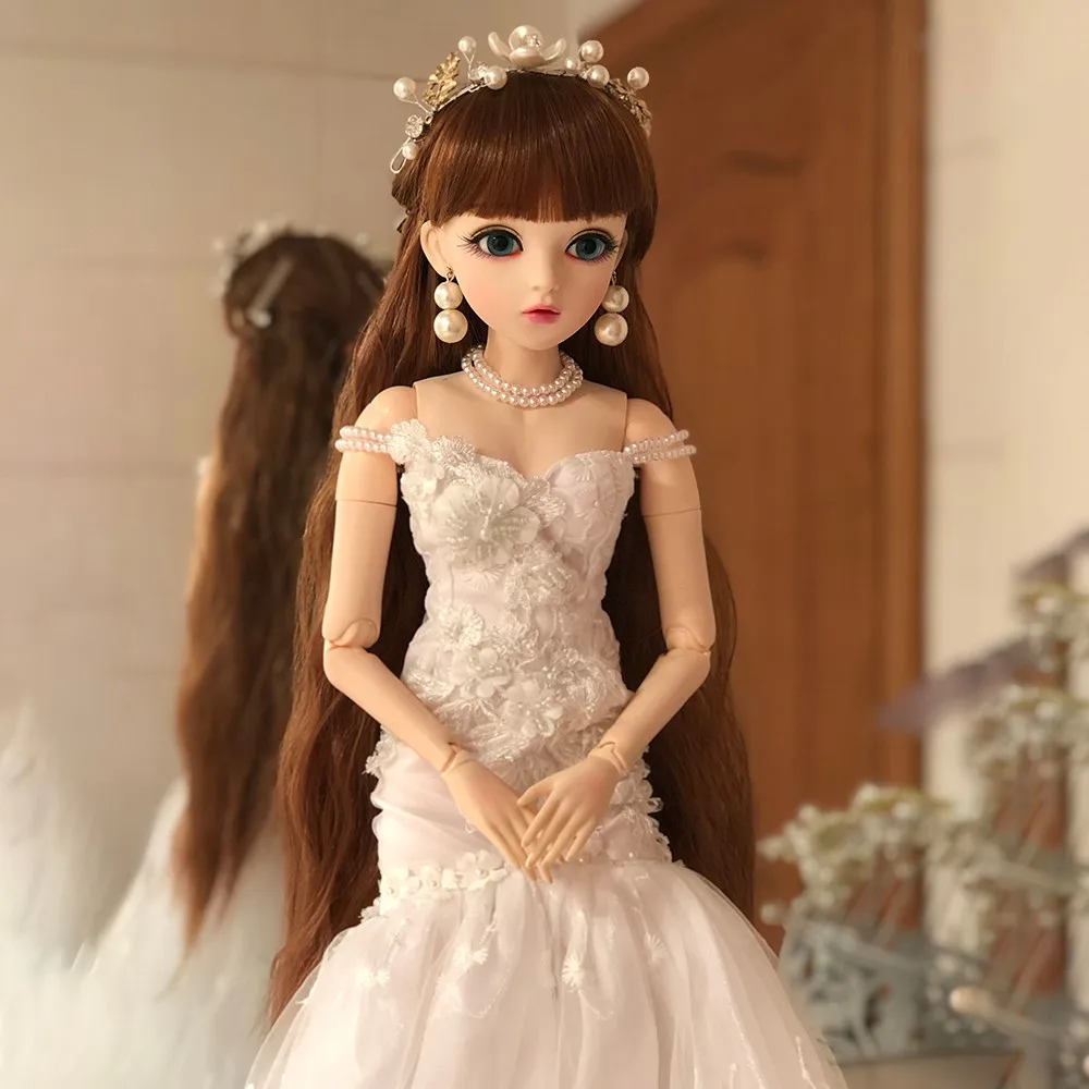 60 см, BJD, 1/3, куклы для девочек, игрушки для косплея, куклы с свадебным платьем, наряд, обувь, парики, волосы, Кукла Реборн, BJD, свадебный подарок для девочек - Цвет: Черный