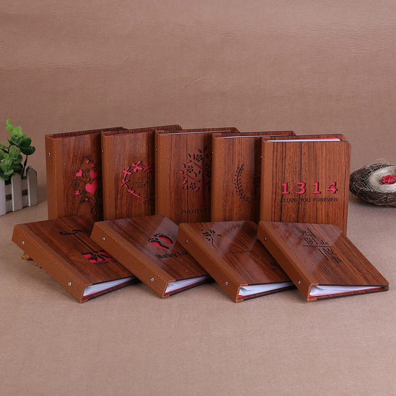 Деревянный чехол ручной работы с листьями для фотографий Instax мини альбом