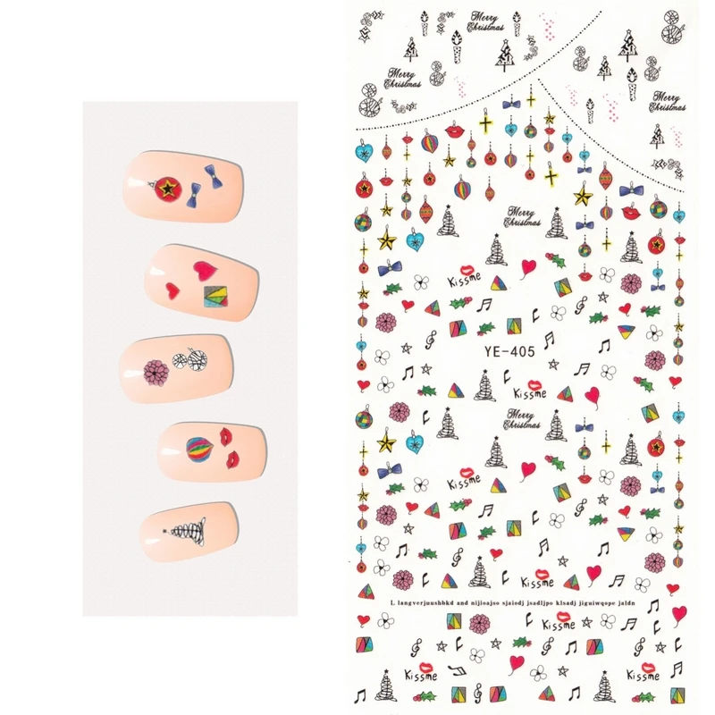 

WATER TRANSFER DECAL NAIL STICKER CARTOON ANIMATION jewelry EAR DROP BLACK FLOWER LACE FRENCH SMILE YE405-410