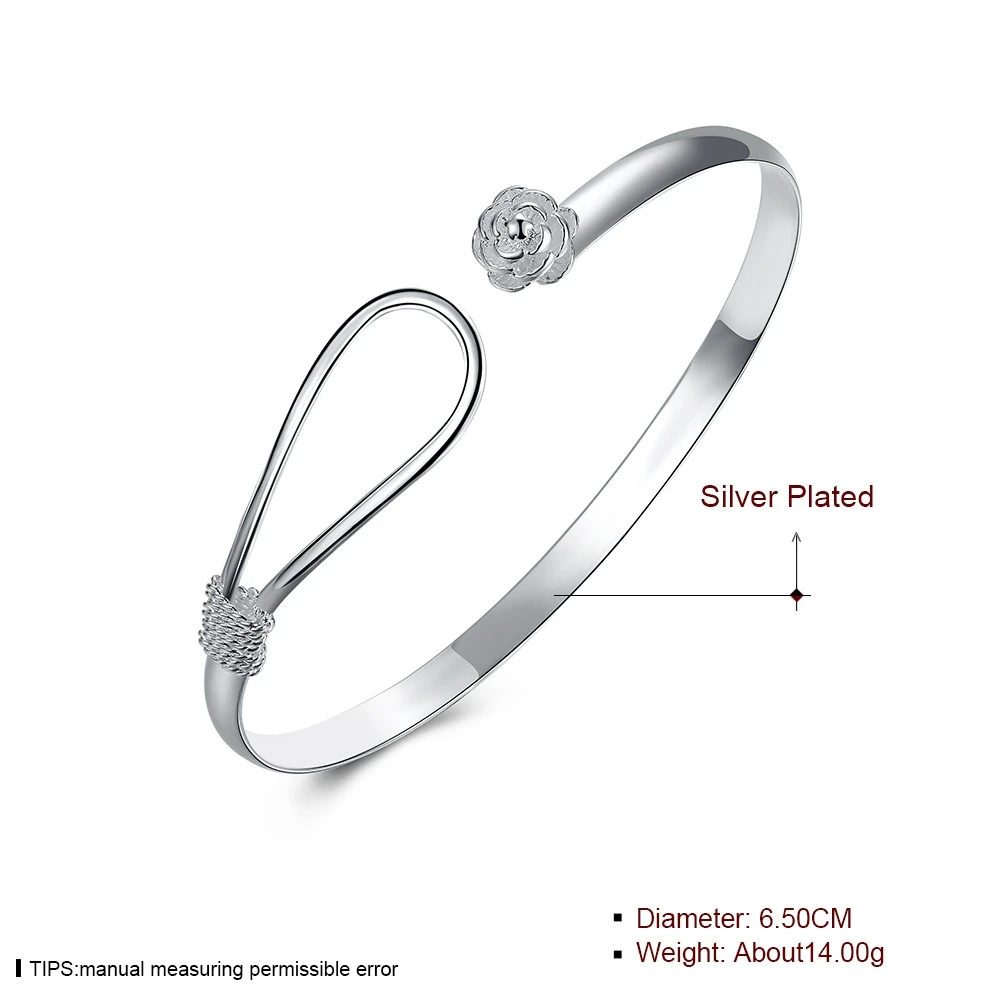 Новый модный и роскошный браслет Femme Argent Bijoux с серебряной розой застежкой для