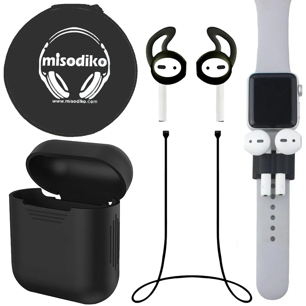 Misodiko аксессуары для комплектов airpods силиконовый чехол air pods + airpod Pounch держатель