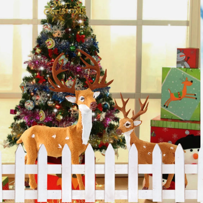 

Deer Christmas Decoration for Home Bar Party Present Showcase Theater Xmas Ornament Lifelike Reindeer Elk wedding decoration