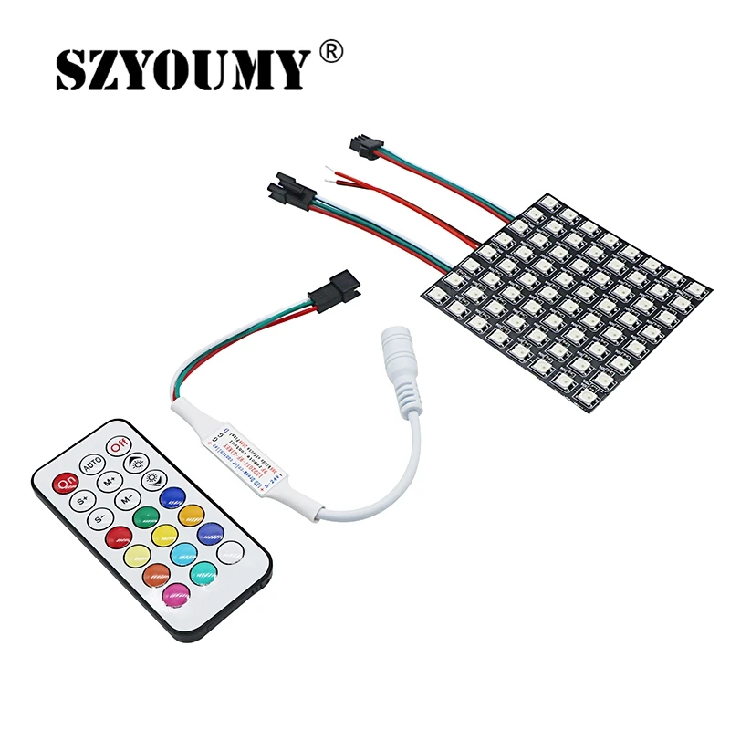 SZYOUMY 8x8 16x16 8x32 пикселей SK6812 WS2812B индивидуально Адресуемая цифровая Гибкая