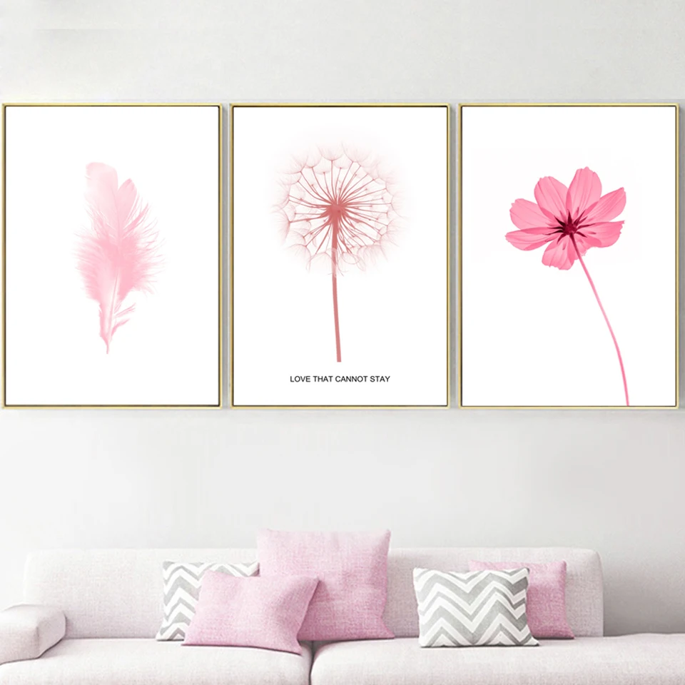 

Prints Pictures Home Wall Art Modular Poster Nordic Personalized Plant Flowers And Dandelions Painting Canvas Living Room Decor
