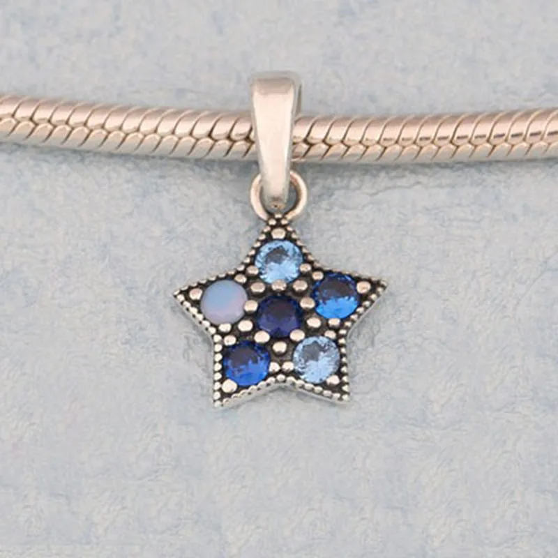 

Real 925 Sterling Silver Exquisite Five Star Beads Fit Europe Bracelet Necklace Pendant Charms Original Jewelry Accessories