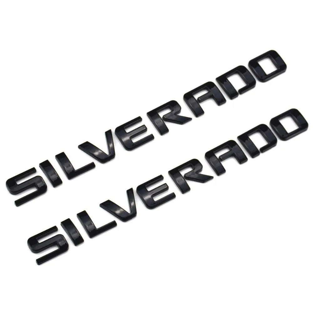 2 шт. табличка с надписью Silverado эмблема 3D значком для Chevrolet 1500 2500HD 2011 2015|Наклейки на