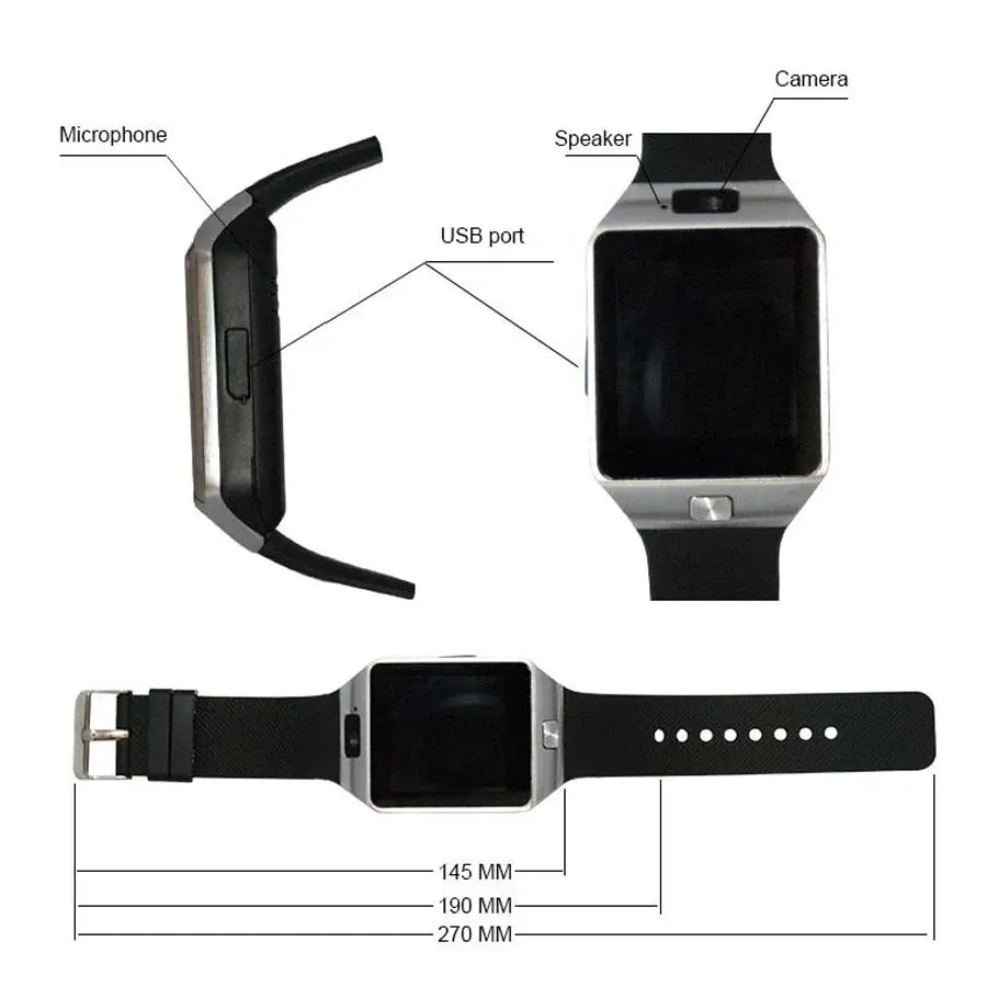 SmartWatch DZ09 Смарт часы с камера Bluetooth для Apple Android шагомер Reloj Inteligente поддержка SIM TF PK U8
