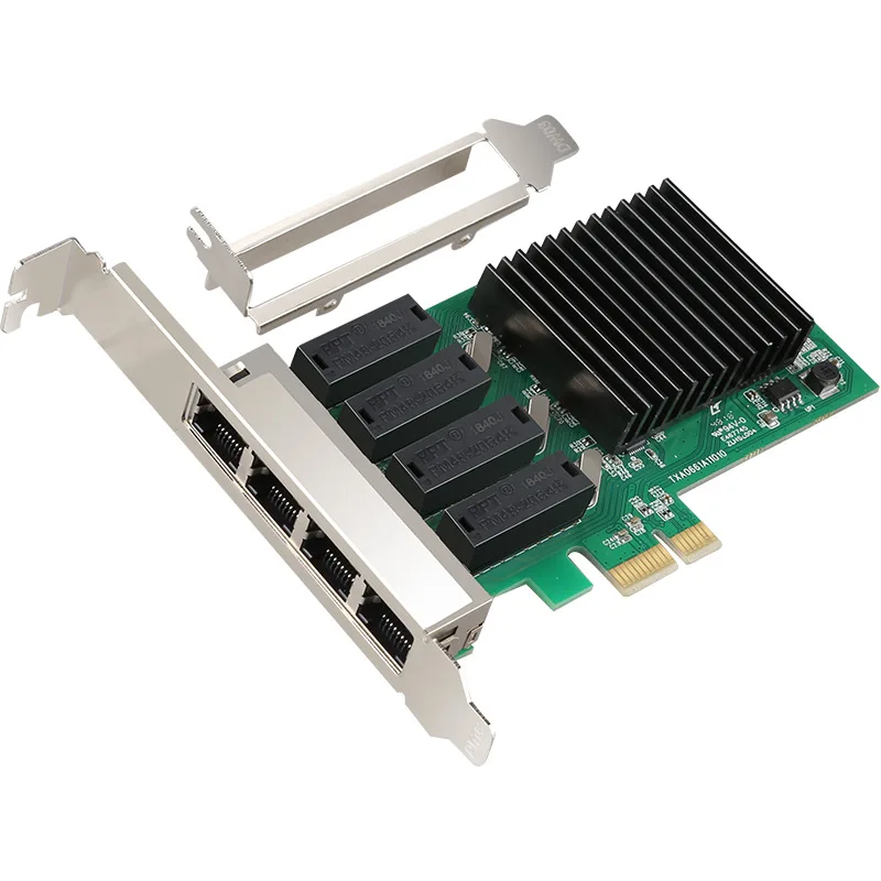 Новая сетевая карта 4 порта Gigabit Ethernet 10/100/1000M PCI E Express до х гигабитной сетевой