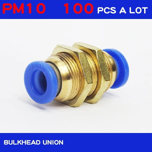 

PM10 Free shipping 100Pcs 10mm Pneumatic Air Valve Push In Joint Quick Fittings Adapter pneumatic connectors