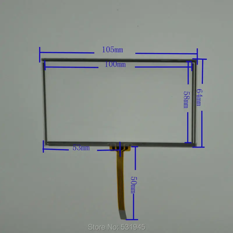 ZhiYuSun POST 4.3inch touch screen glass 105*65 touch panel digitizer for GPS PSP