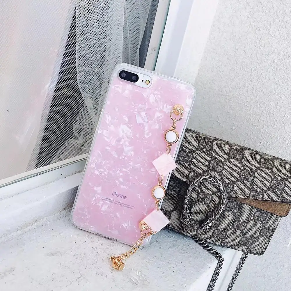 Korea Luxury Pearls Diamonds Charm Phone Case Soft TPU Cover For iPhoneXsmax 8/6s 7plus XR Body Shell Protection Fundas |