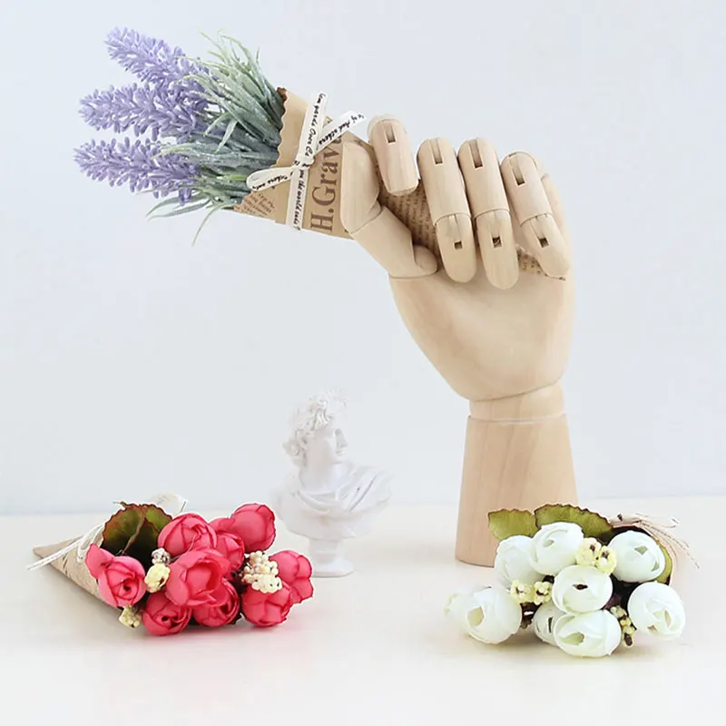 1 шт. мини шелковая искусственная Роза цветы Букет DIY бумажное украшение для