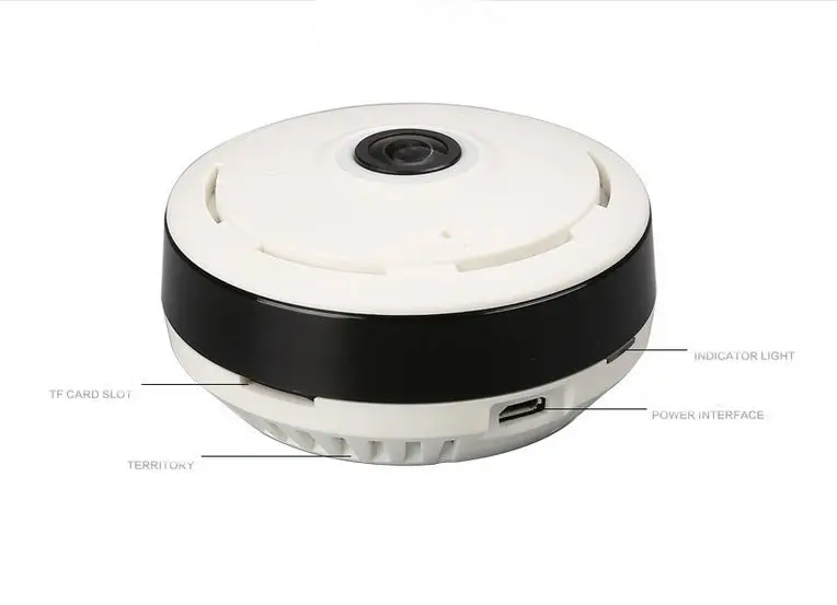 Yobang Беспроводная ip камера безопасности с панорамным видом на 360 градусов WiFi