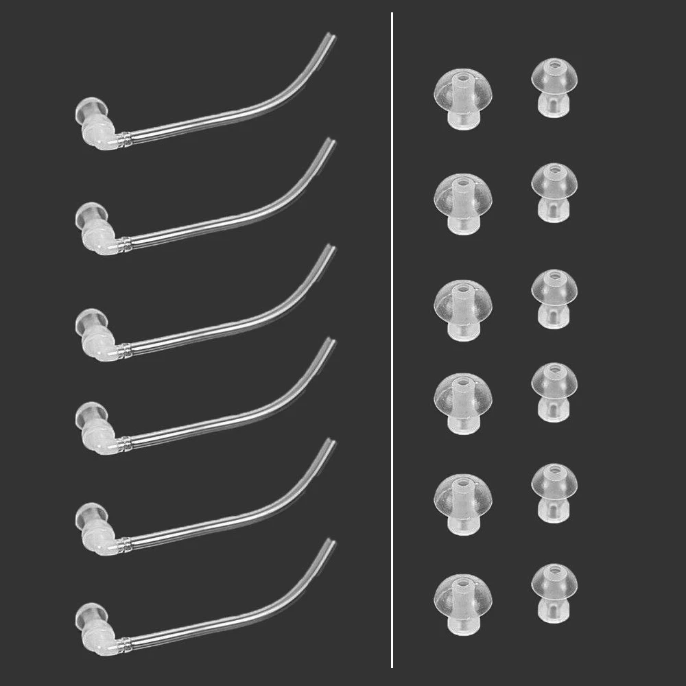 Новинка высокое качество 18 шт. заглушка для ушей + 6 трубок Siemens Resound BTE слуховой