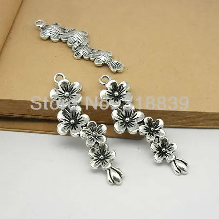 Подвески ручной работы с красивым цветком сливы Шарм в античном стиле подвески