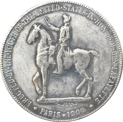 1900 Lafayette памятная в Ch. AU точная копия монеты КОПИЯ БЕСПЛАТНАЯ ДОСТАВКА | Дом и сад