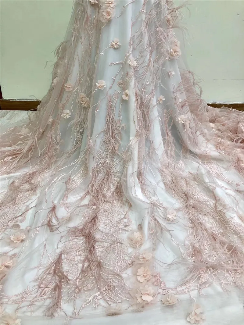 Высшее качество искусственная африканская сетка кружевная ткань вышитый тюль