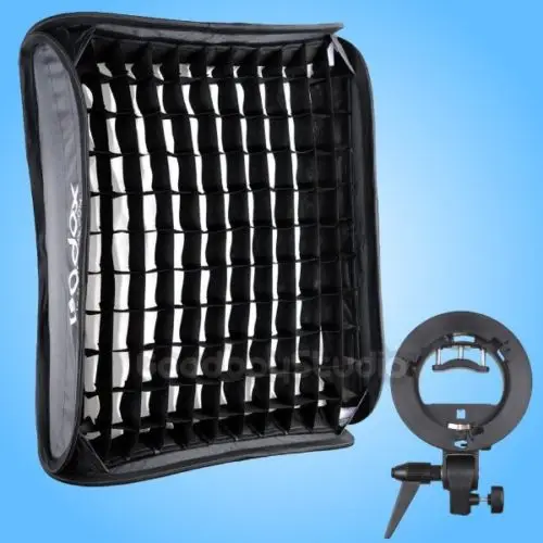 Godox 80x80 см 32 &quotсотовый софтбокс с решеткой + s-образный Кронштейн для вспышки Bowens