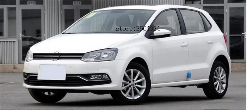 For VW POLO hatchback 2011- Chrome Rear Trunk Door Cover Tail Gate Trim Back Boot Hatch Garnish Moulding Styling Sticker