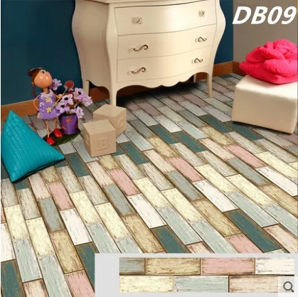 DB09 DIY толстые наклейки для деревянного пола из ПВХ для спальни ванной водонепроницаемый износостойкий обои декоративные наклейки на стену самоклеящиеся - Color: DB09