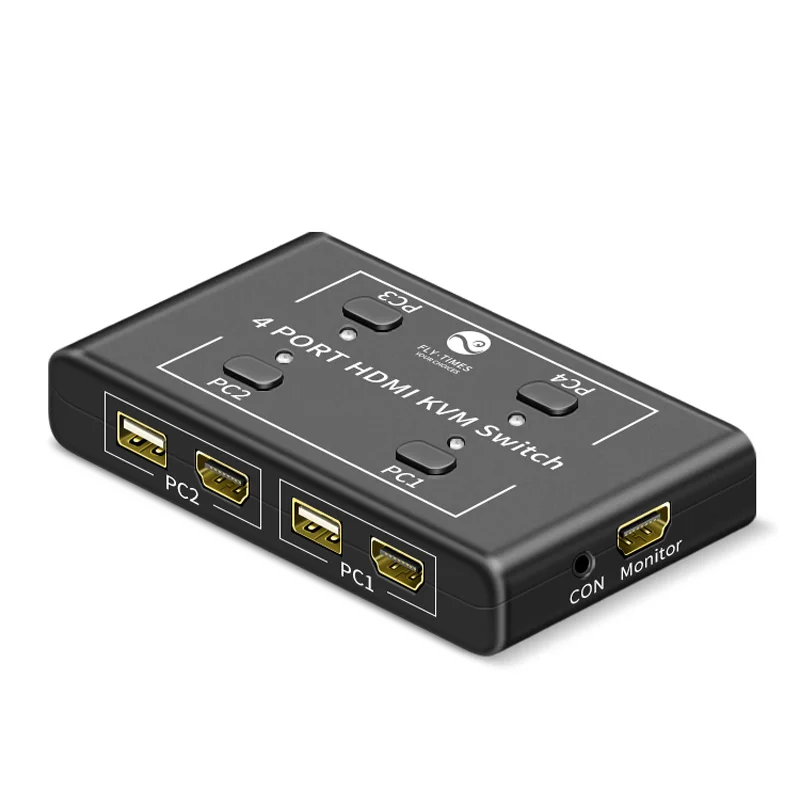 HDMI KVM Switch Switcher HD 4 Input 1 Output Splitter Sharing Devices for Mouse Keyboard Monitor | Электроника