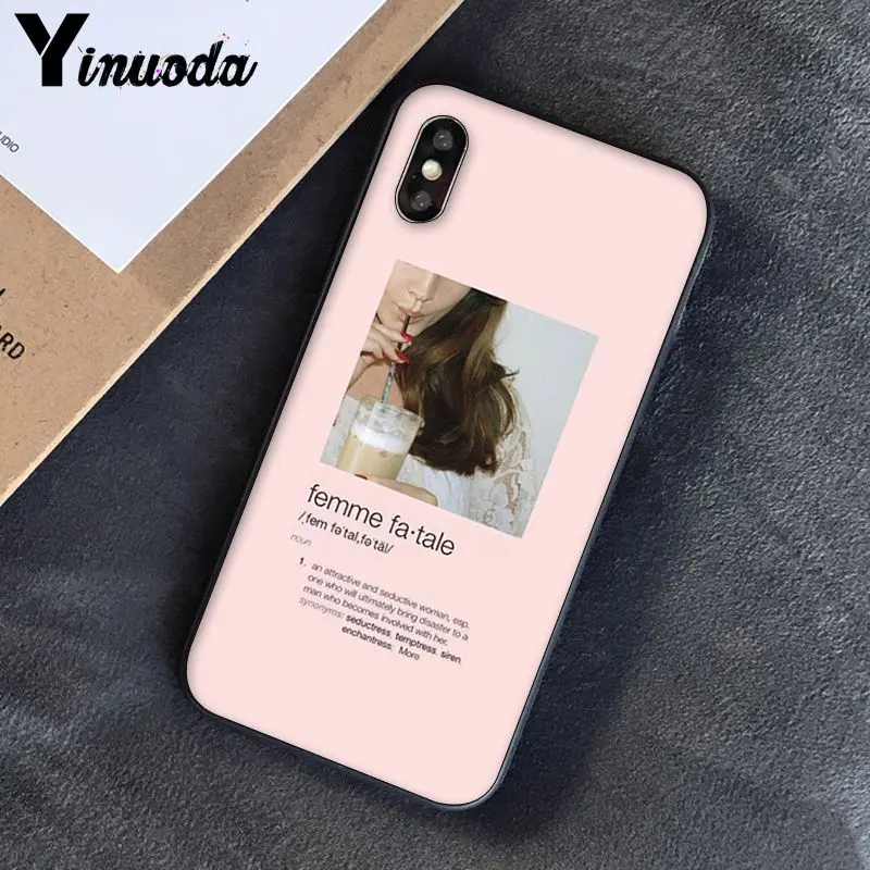 Yinuoda, розовый, эстетический, песни, лирика, эстетический, мягкий силиконовый чехол для телефона, чехол для iPhone 8, 7, 6, 6 S, 6 Plus, X, XS, MAX, 5, 5S, SE, XR, 10 - Цвет: A10