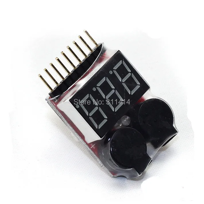 1 шт. 2 в двойной динамик 1-8S RC Lipo батарея проверка низкого напряжения индикатор
