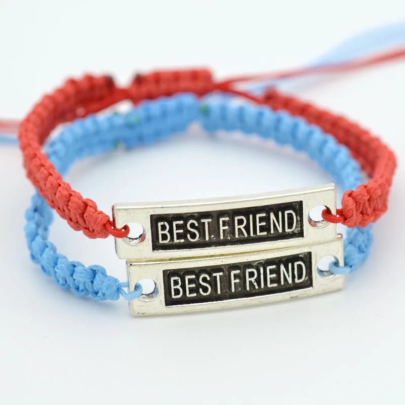 4 Цепочка из веревки, модный лучший друг, подарок, Pulseira Feminina, очаровательный прекрасный подарок, персонализированный друг, девушка - Окраска металла: 4