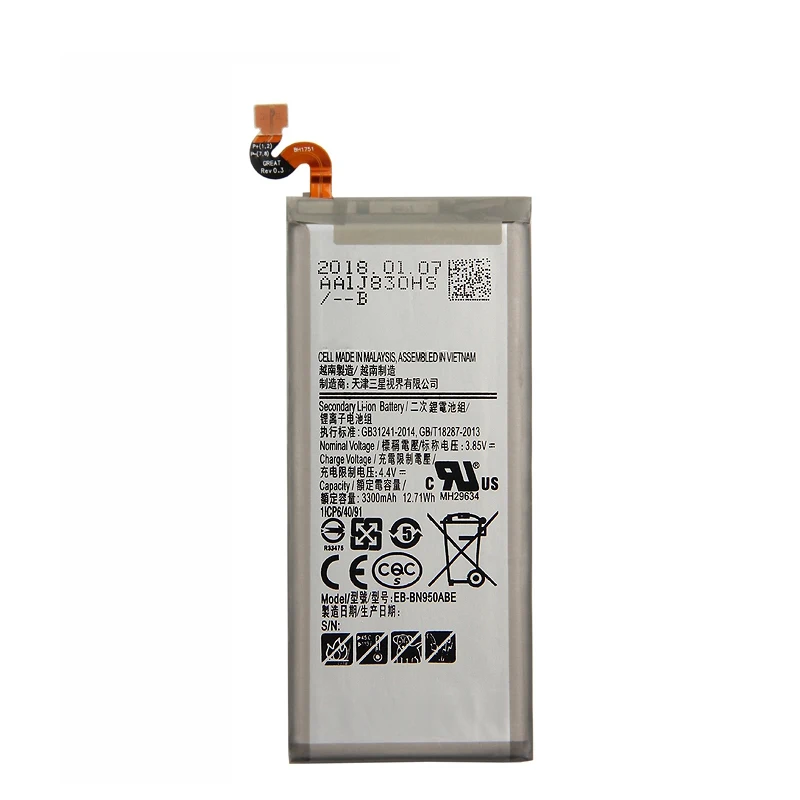 

Original EB-BN950AB For Samsung GALAXY Note 8 Note8 N9500 N9508 SM-N950F 3300mAh