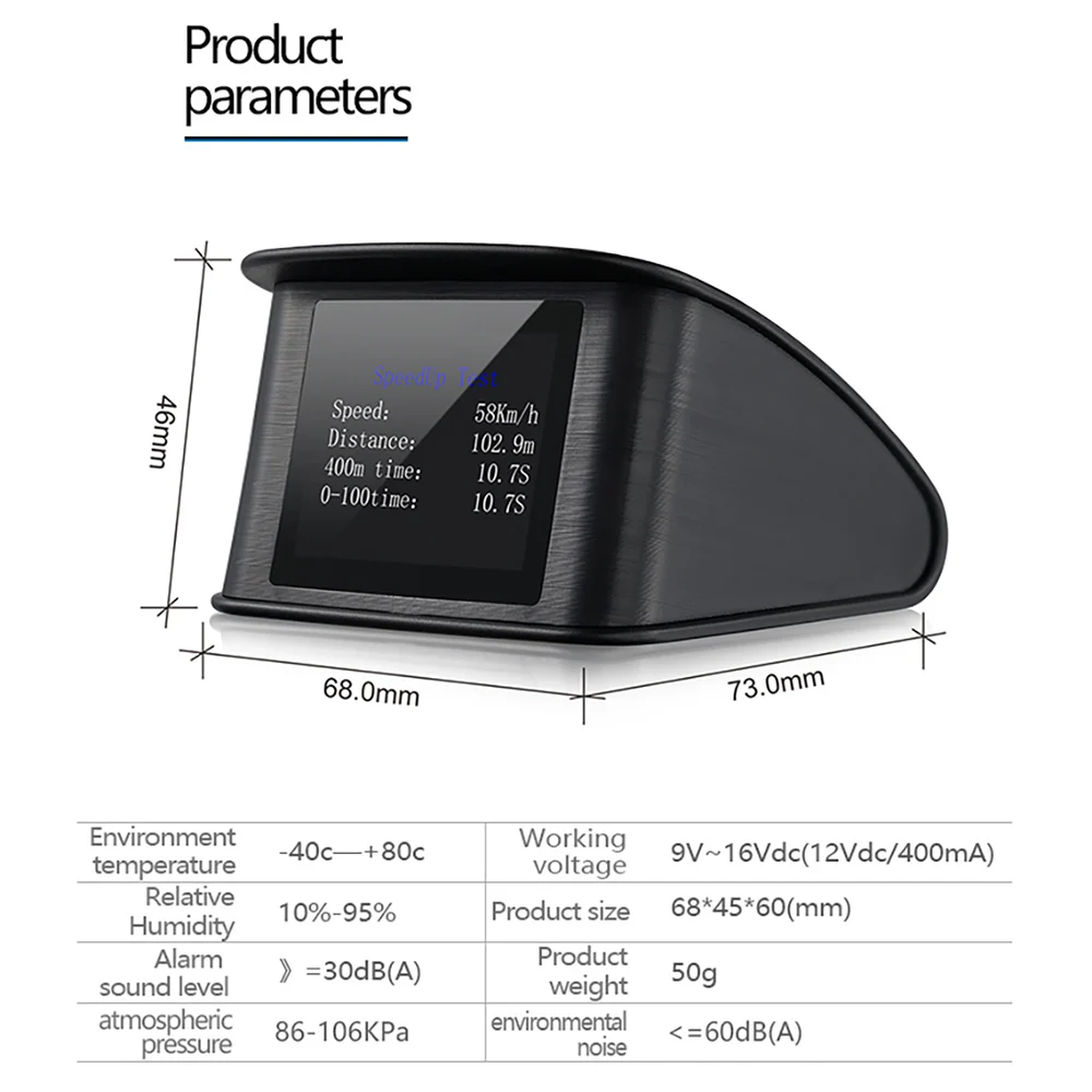 OBDSPACE P10 бортовой компьютер OBD2 цифровой дисплей Спидометр расход топлива Датчик