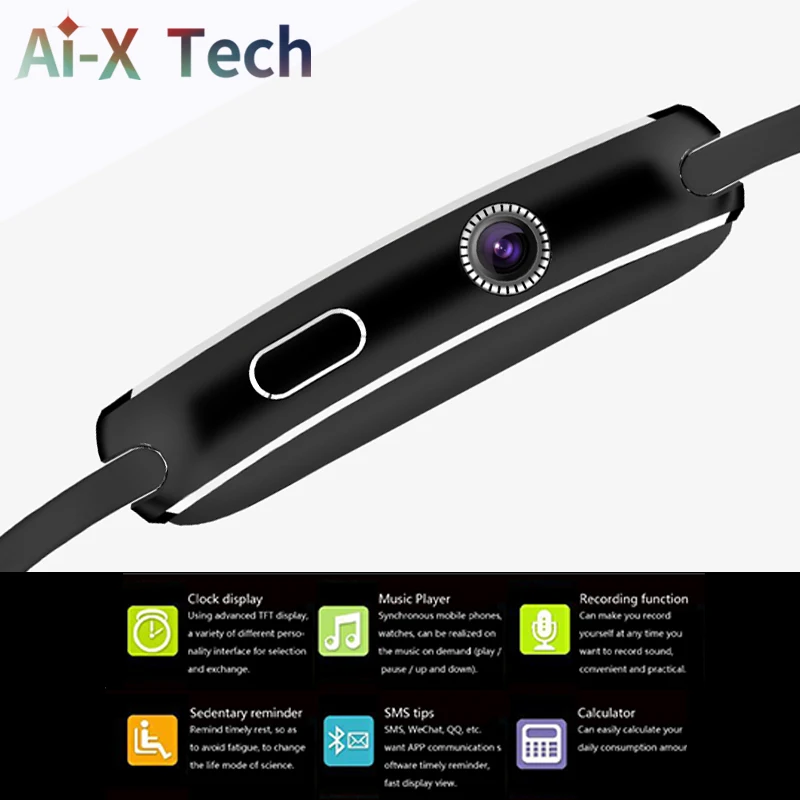 Умные часы Ai X с поддержкой sim карты TF камеры умный браслет Bluetooth циферблат