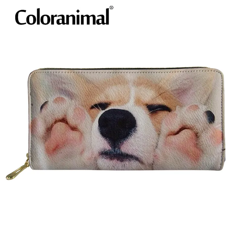 Coloranimal Для мужчин многофункциональный Длинный кошелек из искусственной кожи
