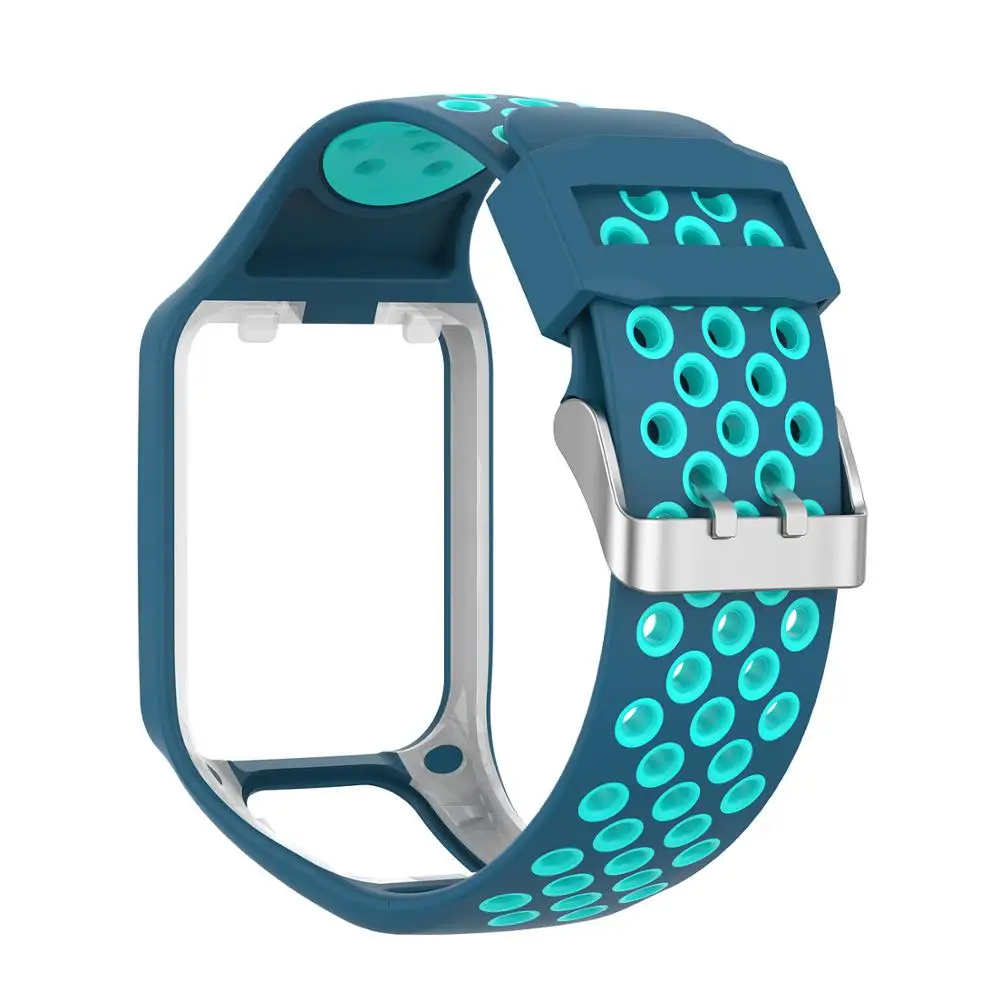Сменный силиконовый ремешок FIFATA двухцветный для смарт-часов Tomtom Runner 3/Golfer