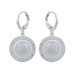 Style 15 Silver Модные подвесные Серьги Геометрические настоящие керамические нерегулярные Перфорированный Круглый квадратные Капли Висячие милые серьги для женщин ювелирные изделия - Окраска металла: Style 15 Silver